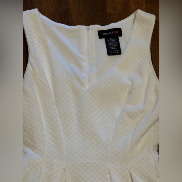Teeze Me White Pleated Halter Mini Dress - Picture 3 of 4